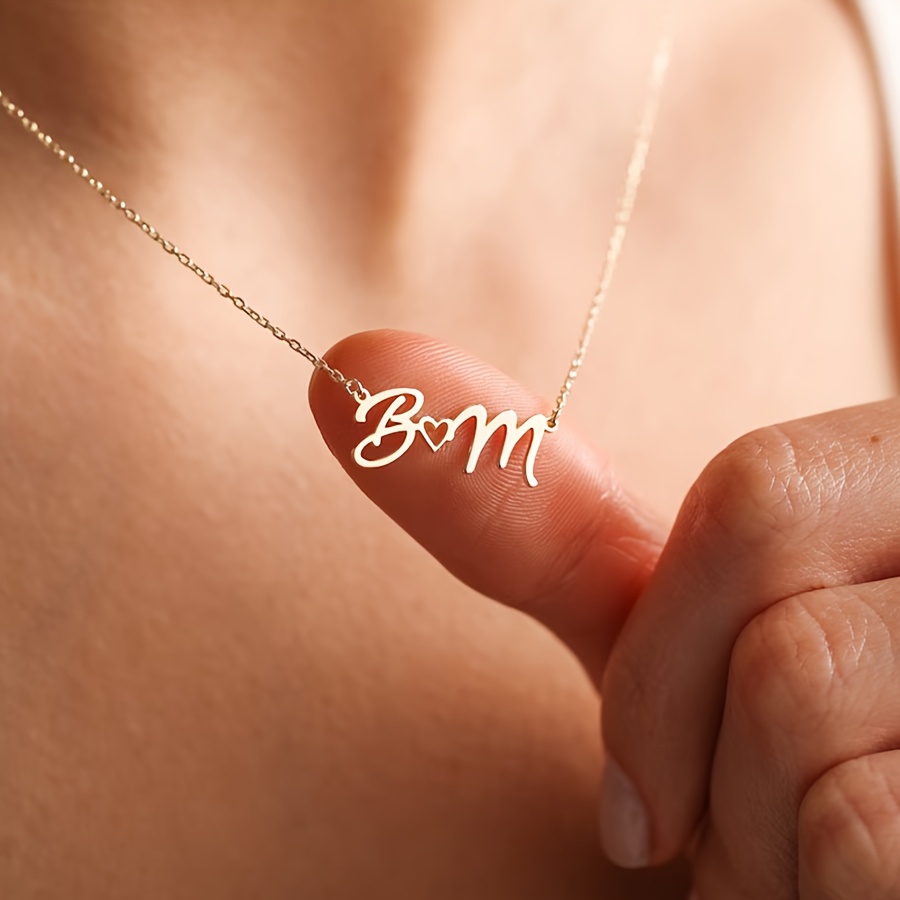 Custom Name Necklace Stainless Steel - Benutzerdefinierte Namensketten für Frauen, wasserdicht, Edelstahl,