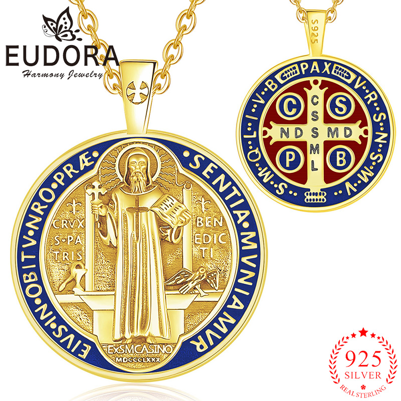 925 Sterling Silver Chain Necklace Men - Eudora Halskette aus 925er Sterlingsilber, Heiliger