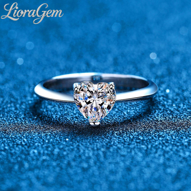 Moissanite Engagement Ring 1 Carat - LioraGem 1-Karat Moissanit-Ring in ausgefallener Form