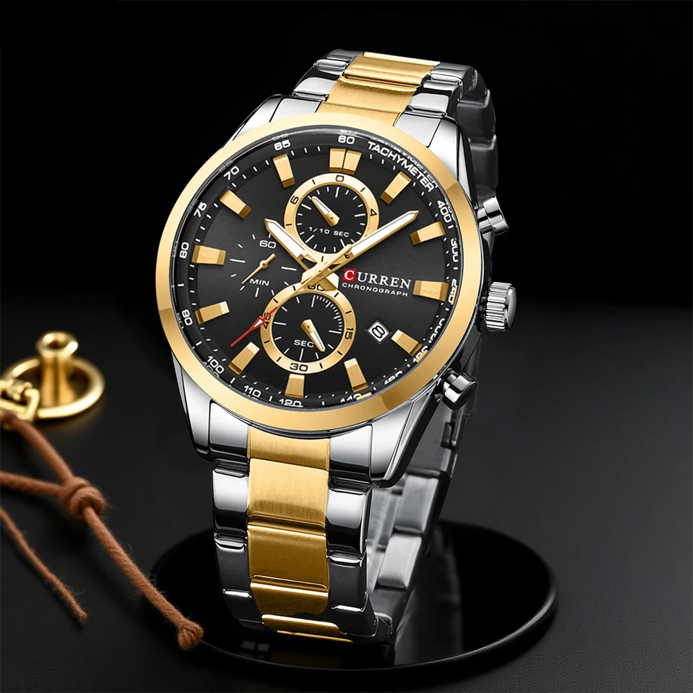 Watch Accessories - CURREN Casual Quarz Chrono Sportuhren Marken