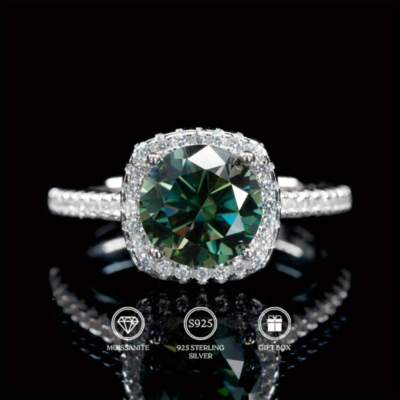 Moissanite Engagement Ring 1 Carat - 1 Stück 1/2/3 Karat Runder Schliff