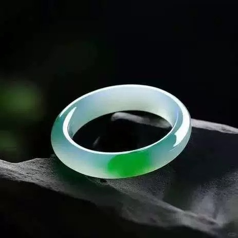 Bracelets - Myanmar-Jadeit-Armband, eiswachsartig, regelmäßige Form, Frühlingsfarbe, grün-lila