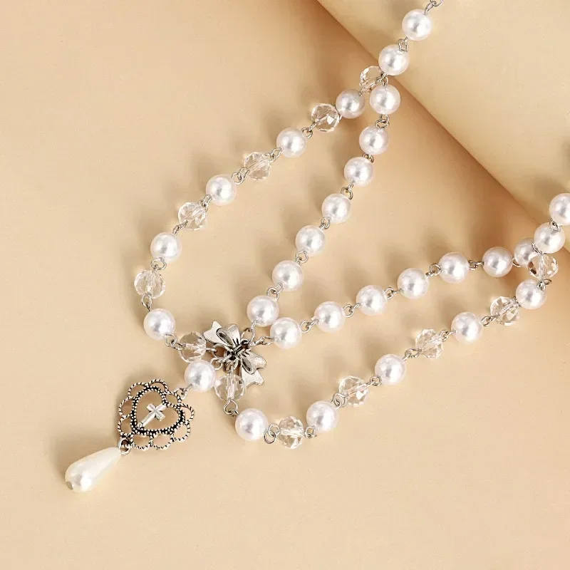 Punk Kreuze Anhänger Halskette – Pearl Choker Necklace Vintage Bewertung und Preis