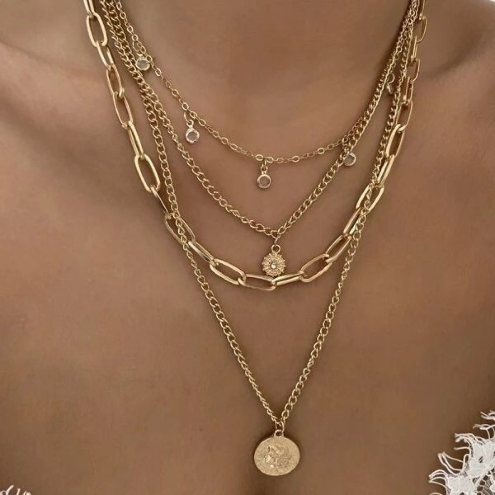 Bohemian-Stil Porträt-Anhänger – Layered Pendant Necklace Aesthetic Bewertung und Preis