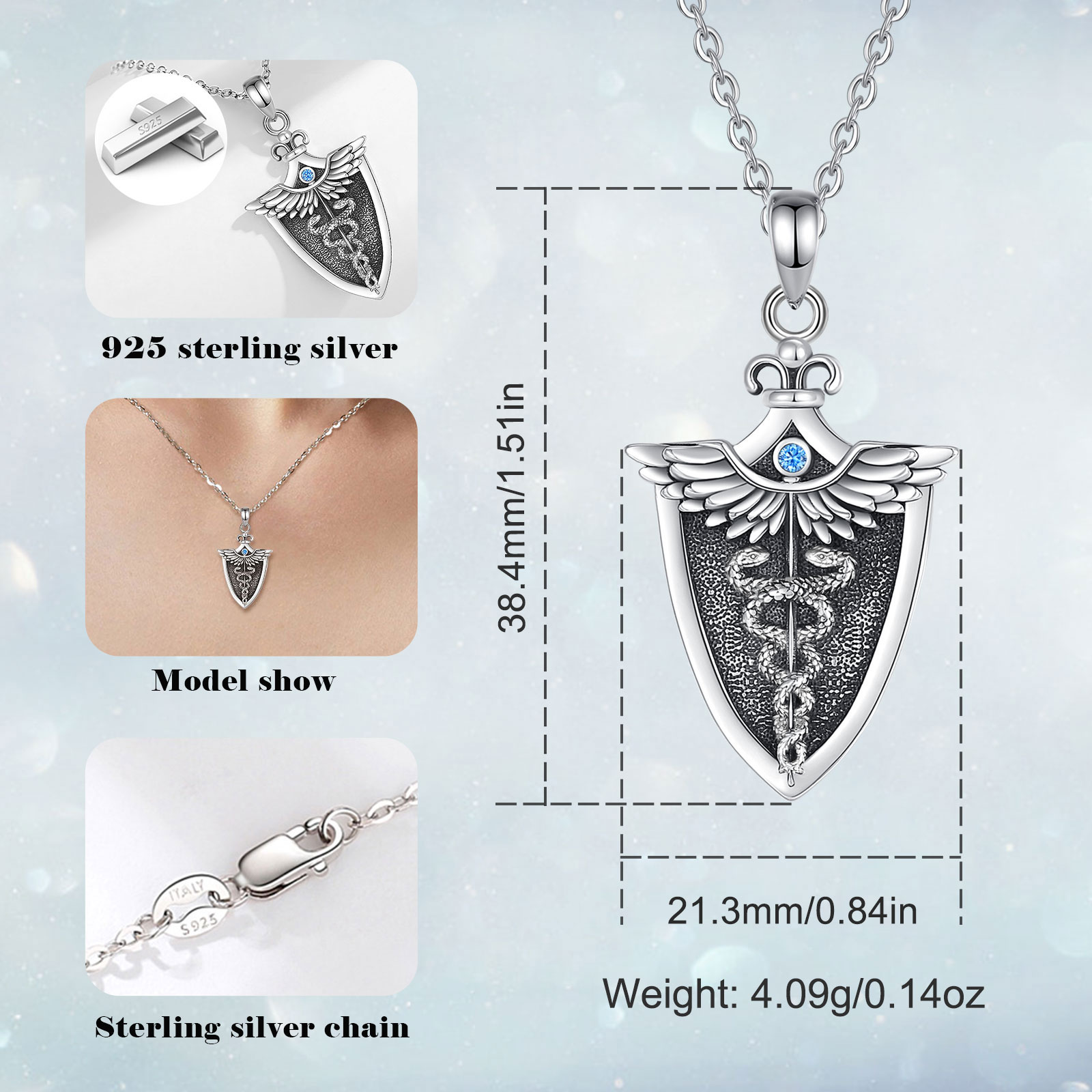 Eudora Original 925 Sterling S – 925 Sterling Silver Chain Necklace Men Bewertung und Preis