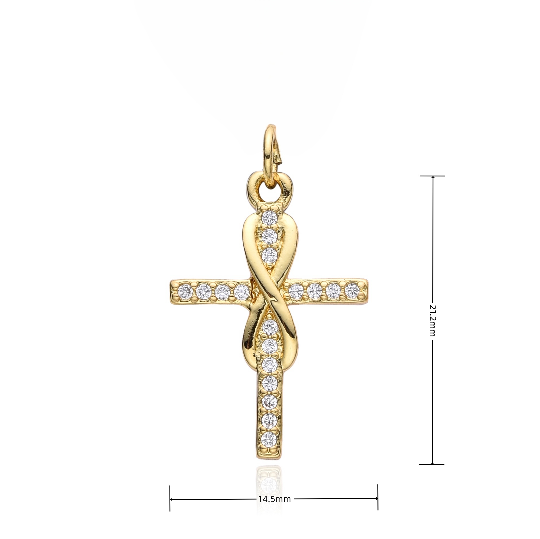 Mode mikro-eingelegte Zirkon K – Cross Pendant Necklace Gold Bewertung und Preis