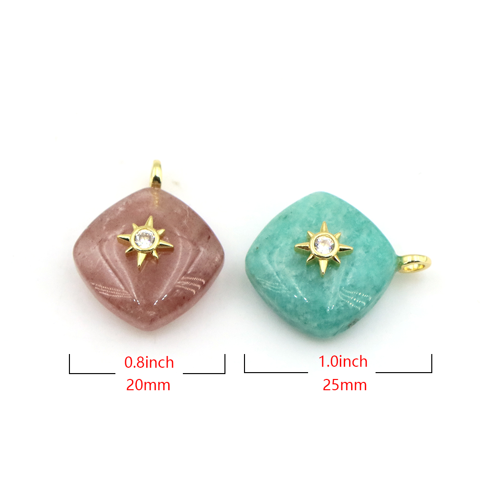 Geometrischer Kristall-Anhänge – Crystal Pendant Necklace Natural Stone Bewertung und Preis