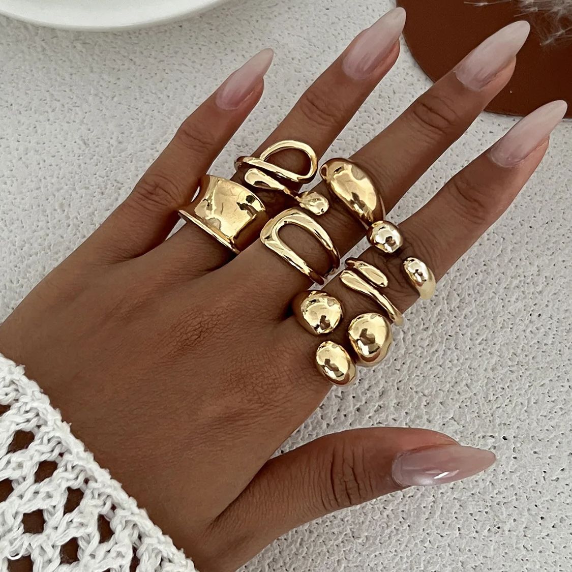 DIEZI Ein Satz Mode Hohl Geome – Vintage Punk Knuckle Rings Set Bewertung und Preis