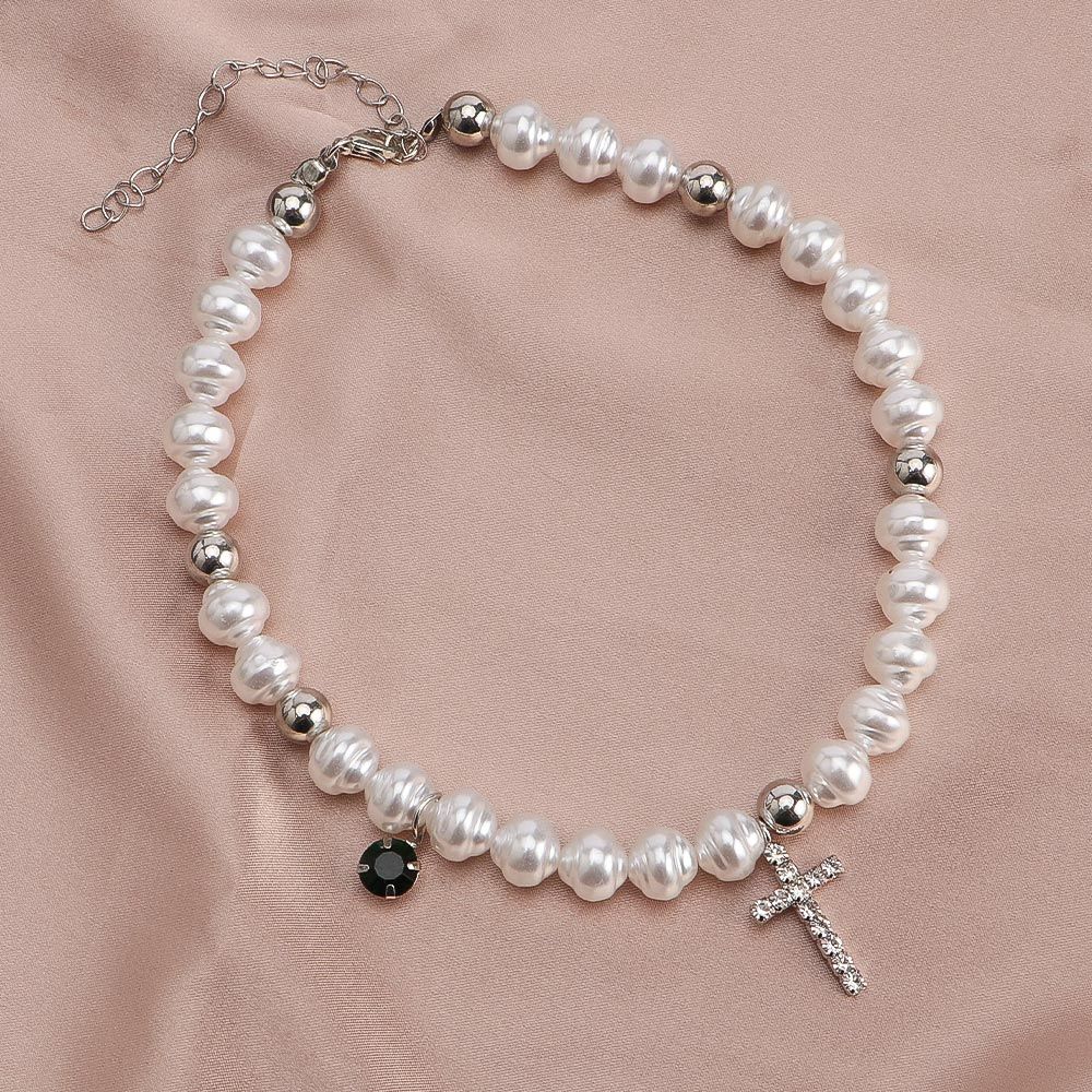 Vintage Anhänger Kristall Kreu – Pearl Choker Necklace Vintage Bewertung und Preis