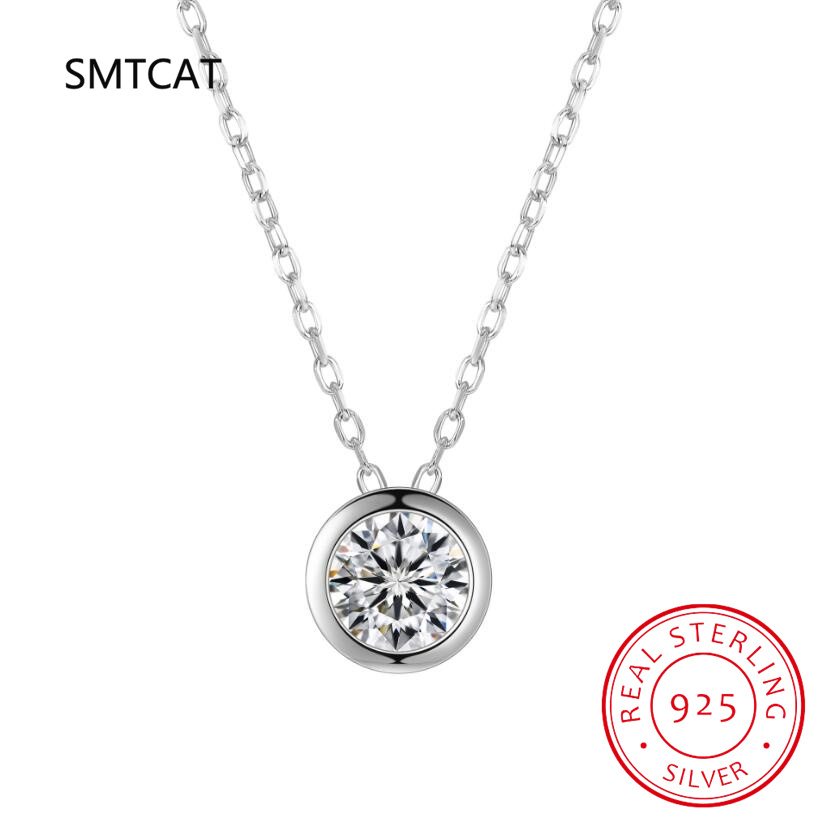 1 ct 2 ct 3 ct D VVS1 Lünette  – 925 Sterling Silver Chain Necklace Men Bewertung und Preis
