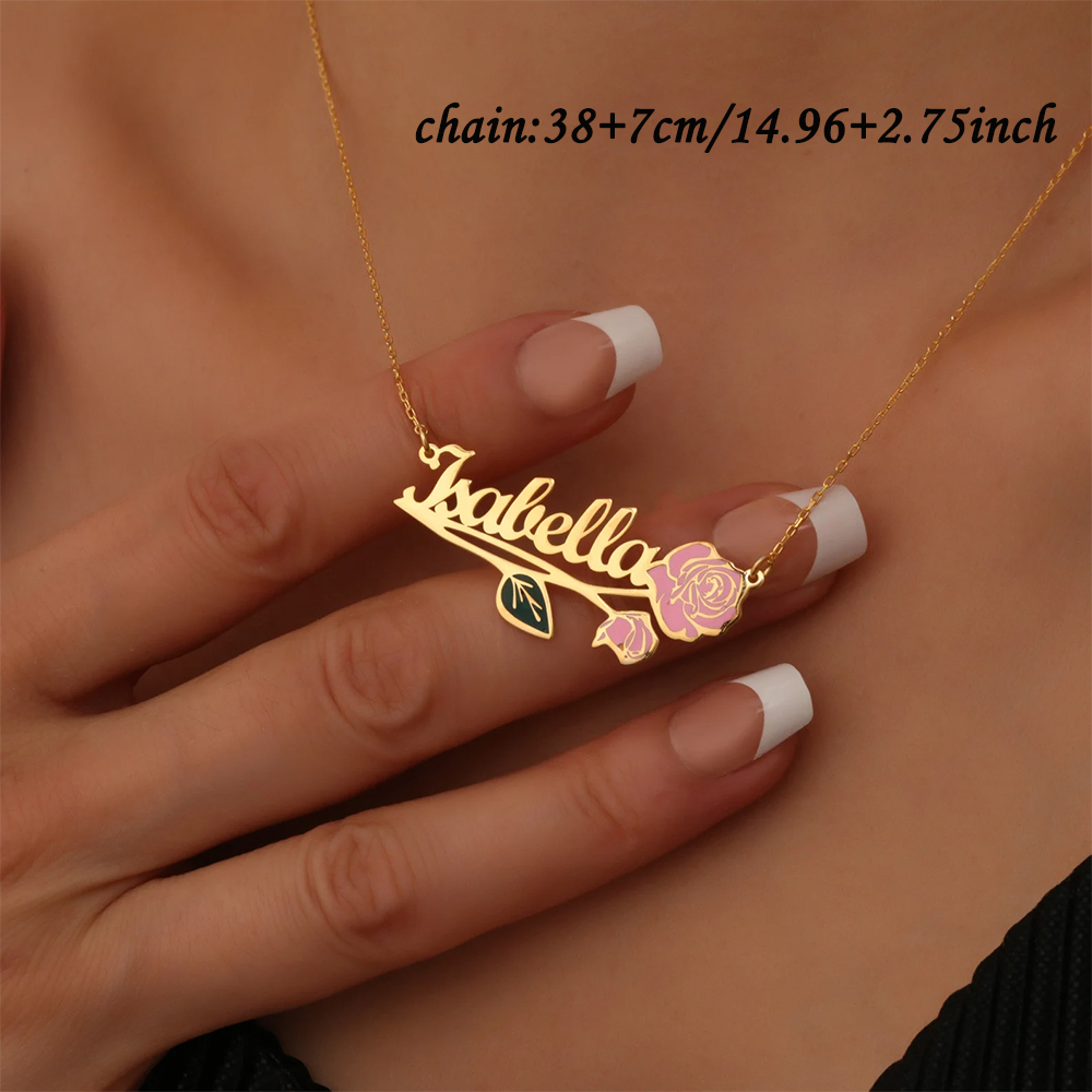 Personalisierte bunte Geburtsb – Custom Name Necklace Stainless Steel Bewertung und Preis