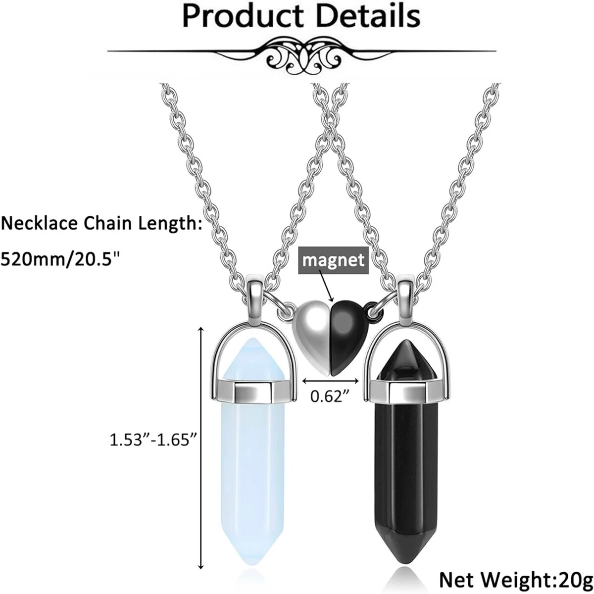 Kristall-Freundschafts-Halsket – Magnetic Couple Matching Necklaces Bewertung und Preis