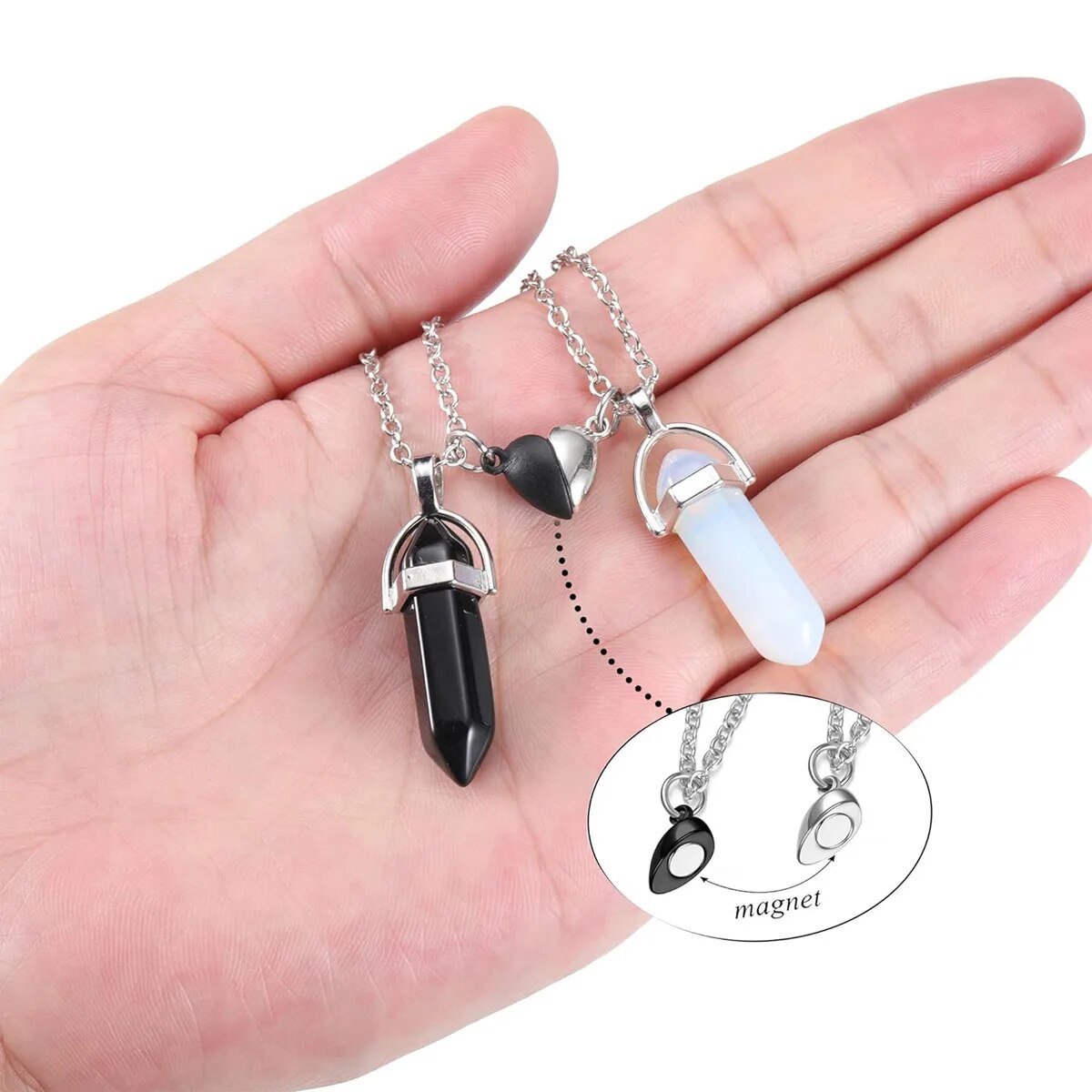 Kristall-Freundschafts-Halsket – Magnetic Couple Matching Necklaces Bewertung und Preis