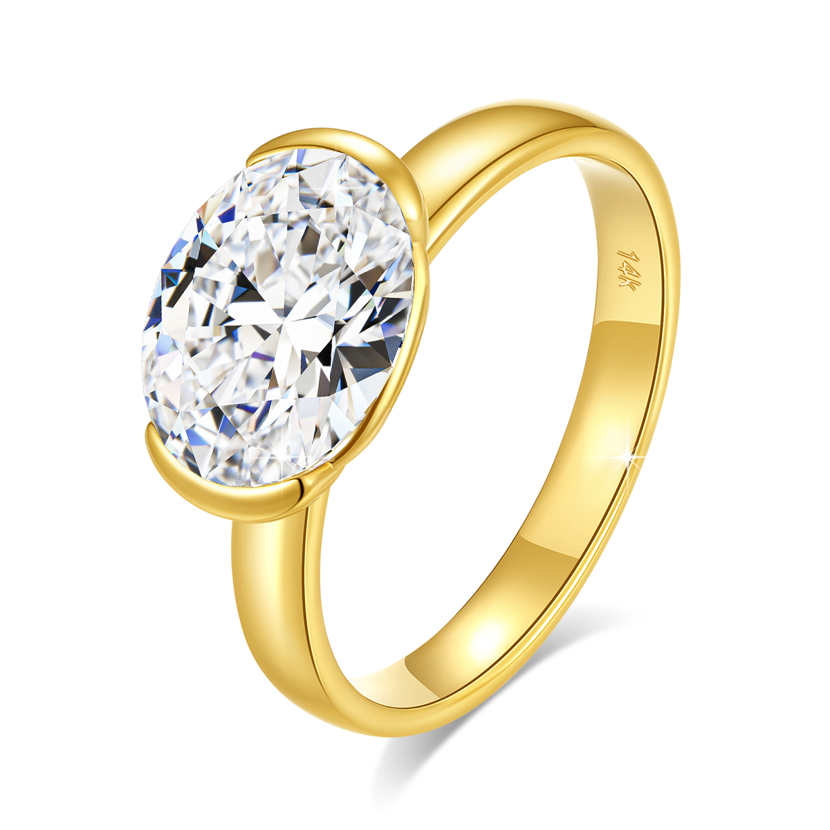 14K Gold zertifizierter Moissa – Moissanite Engagement Ring 1 Carat Bewertung und Preis