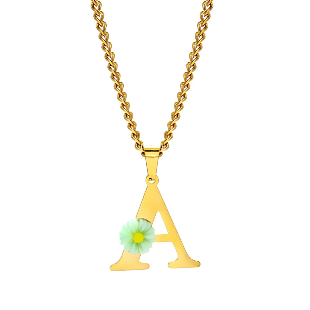 Personalisierte Gänseblümchen- – Initial Letter Necklace 18K Gold Bewertung und Preis