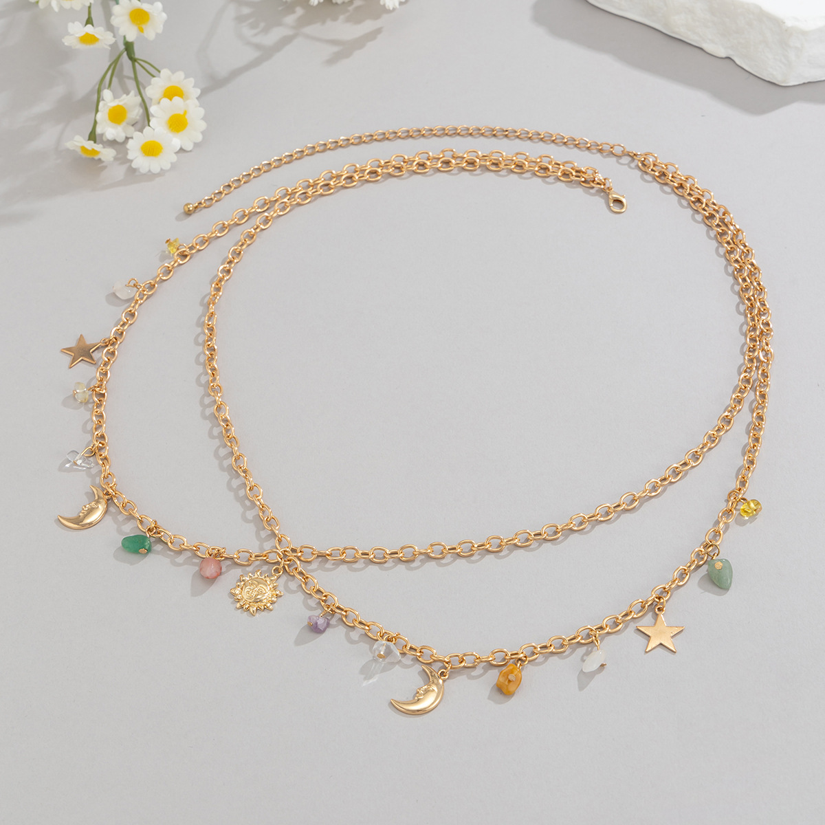Boho-Stern-Mond-Sonnen-Anhänge – Body Jewelry Bewertung und Preis