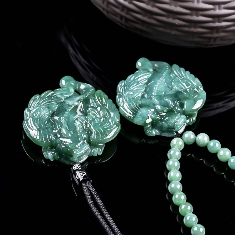 Natürlicher Echter Smaragd Bla – Necklaces Bewertung und Preis