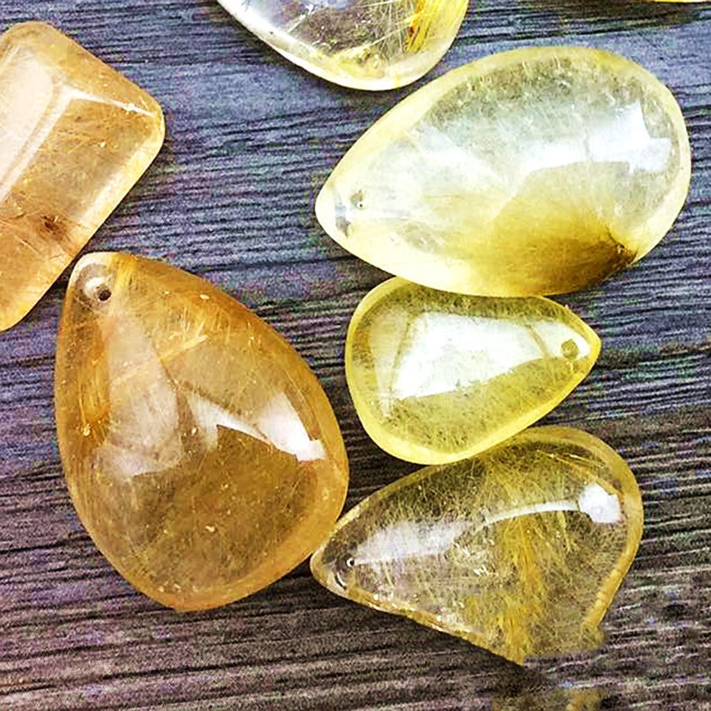 Gold Rutilquarz Kristallanhäng – Crystal Pendant Necklace Natural Stone Bewertung und Preis
