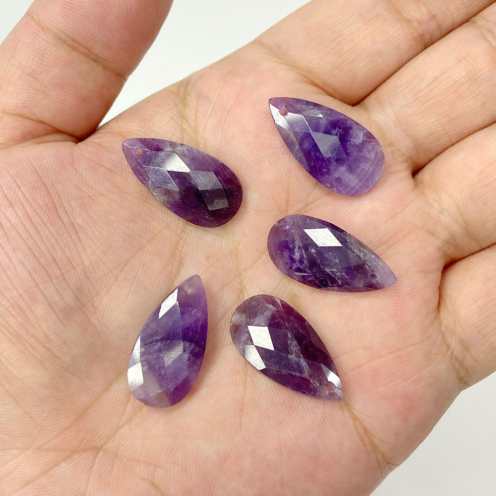 2 Stück 13*25mm langer Wassert – Crystal Pendant Necklace Natural Stone Bewertung und Preis