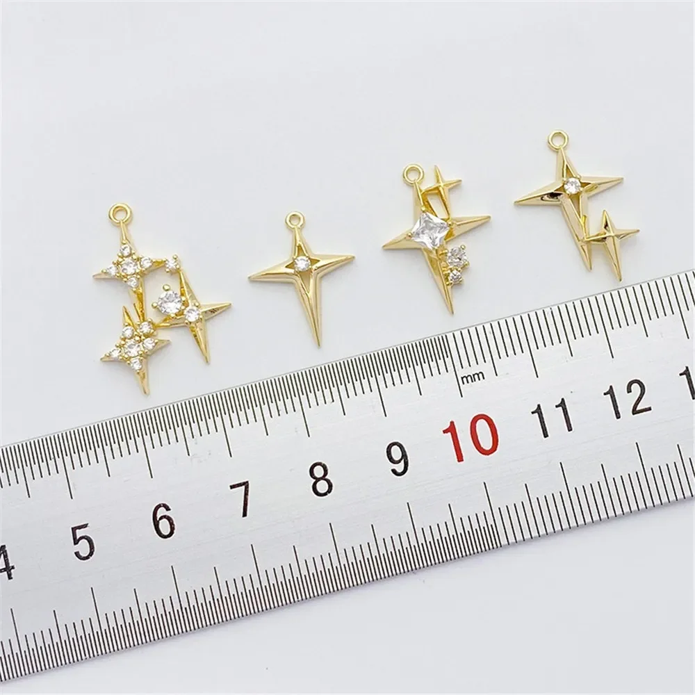 14K vergoldeter Mikro-Intarsie – Cross Pendant Necklace Gold Bewertung und Preis