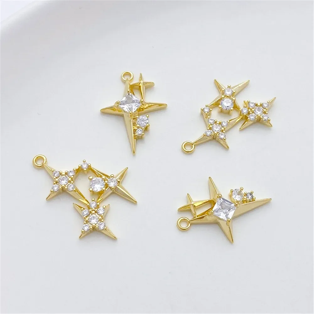 14K vergoldeter Mikro-Intarsie – Cross Pendant Necklace Gold Bewertung und Preis