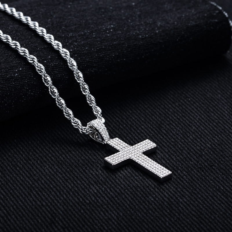 MossanRappr Moissanit Bling Kr – 925 Sterling Silver Chain Necklace Men Bewertung und Preis