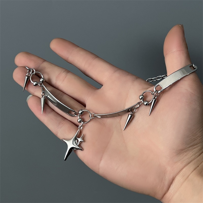 Hip-Hop Edelstahl Punk Star Ni – Goth Punk Spike Choker Bewertung und Preis