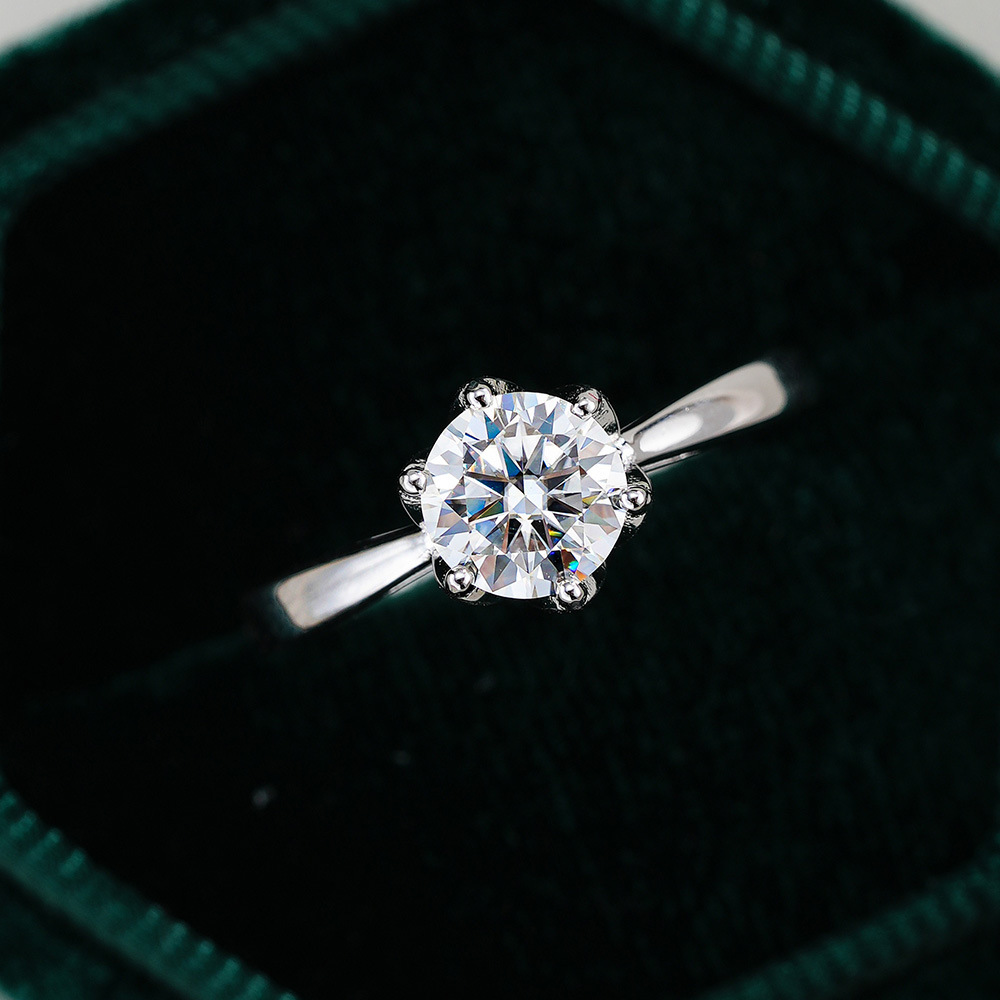 JoyceJelly Klassischer Sechskl – Moissanite Engagement Ring 1 Carat Bewertung und Preis