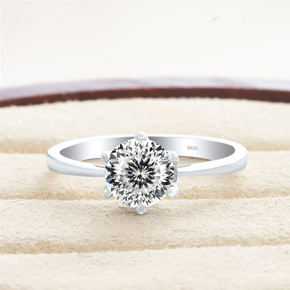 JoyceJelly Klassischer Sechskl – Moissanite Engagement Ring 1 Carat Bewertung und Preis