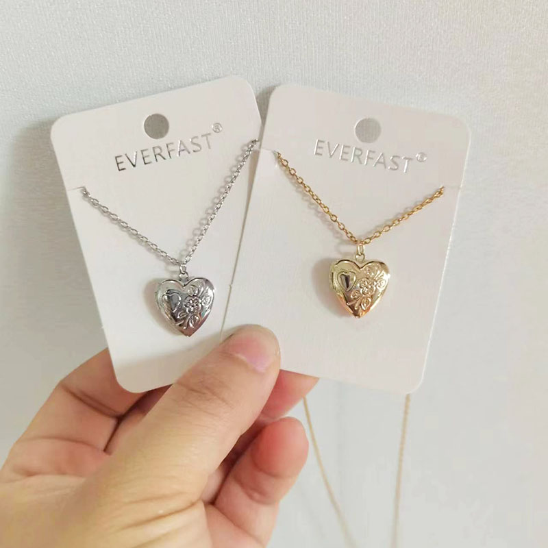 1pc Tiny Heart 14mm Foto Rahme – Heart Locket Necklace Photo Bewertung und Preis