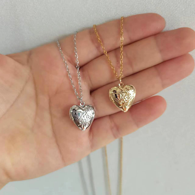 1pc Tiny Heart 14mm Foto Rahme – Heart Locket Necklace Photo Bewertung und Preis
