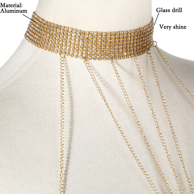 Gold Farbe Körper Kette Frauen – Body Jewelry Bewertung und Preis