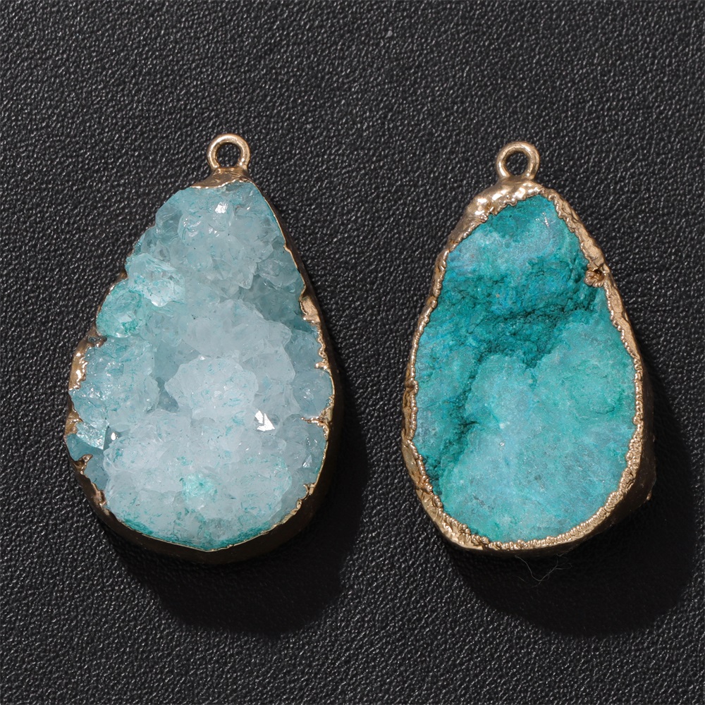 1 Stück natürlicher Achat-Geod – Crystal Pendant Necklace Natural Stone Bewertung und Preis