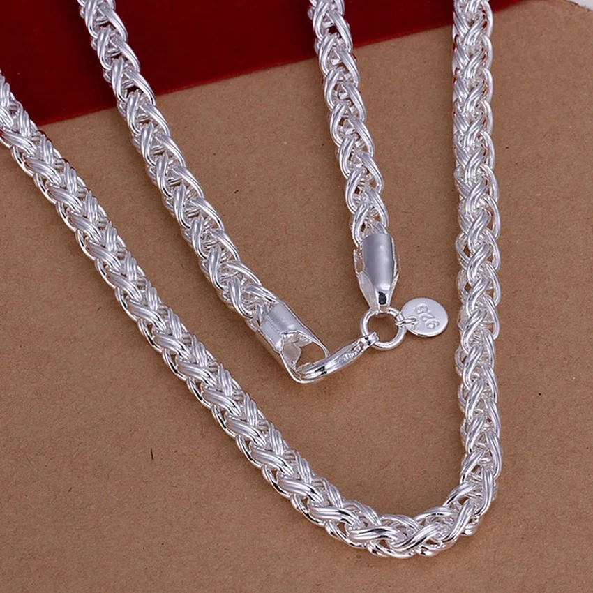 50 cm 925 Sterling Silber 6 MM – 925 Sterling Silver Chain Necklace Men Bewertung und Preis