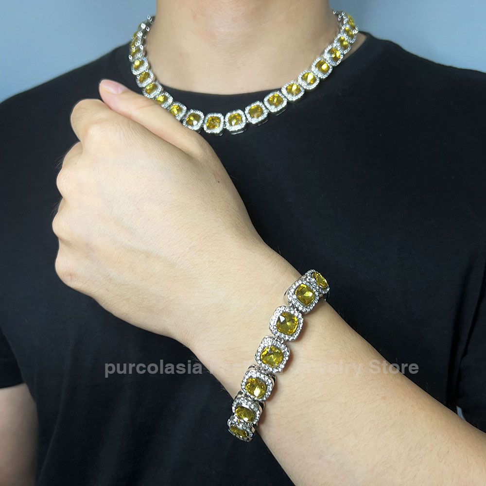 Brillantes, mehrfarbiges Iced  – Cuban Link Chain 12Mm Bewertung und Preis