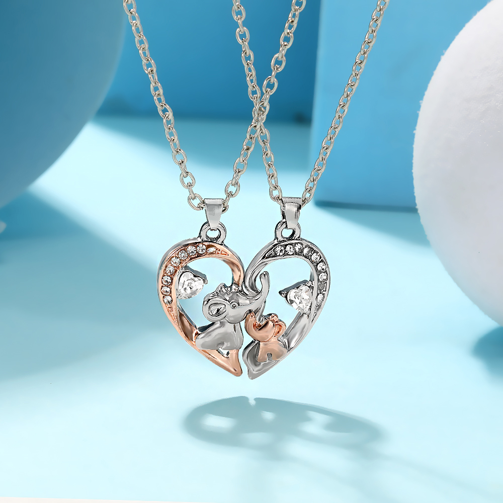 2-teiliges Magnetisches Herz-E – Magnetic Couple Matching Necklaces Bewertung und Preis