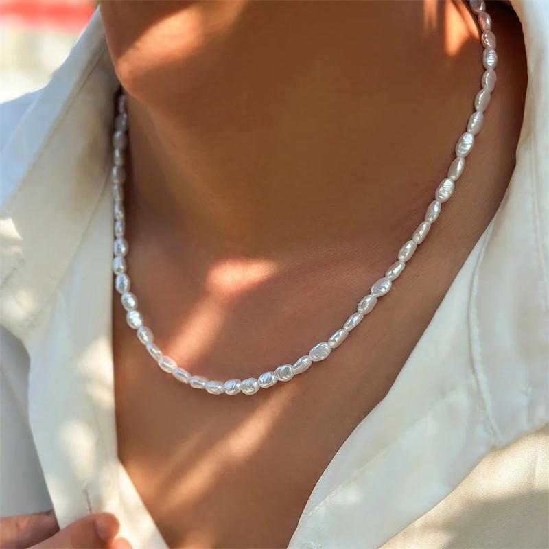 Neue Mode Einfache Imitation P – Pearl Choker Necklace Vintage Bewertung und Preis