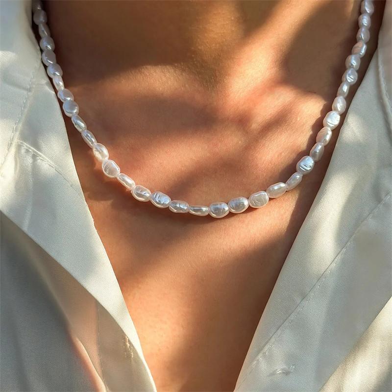 Neue Mode Einfache Imitation P – Pearl Choker Necklace Vintage Bewertung und Preis