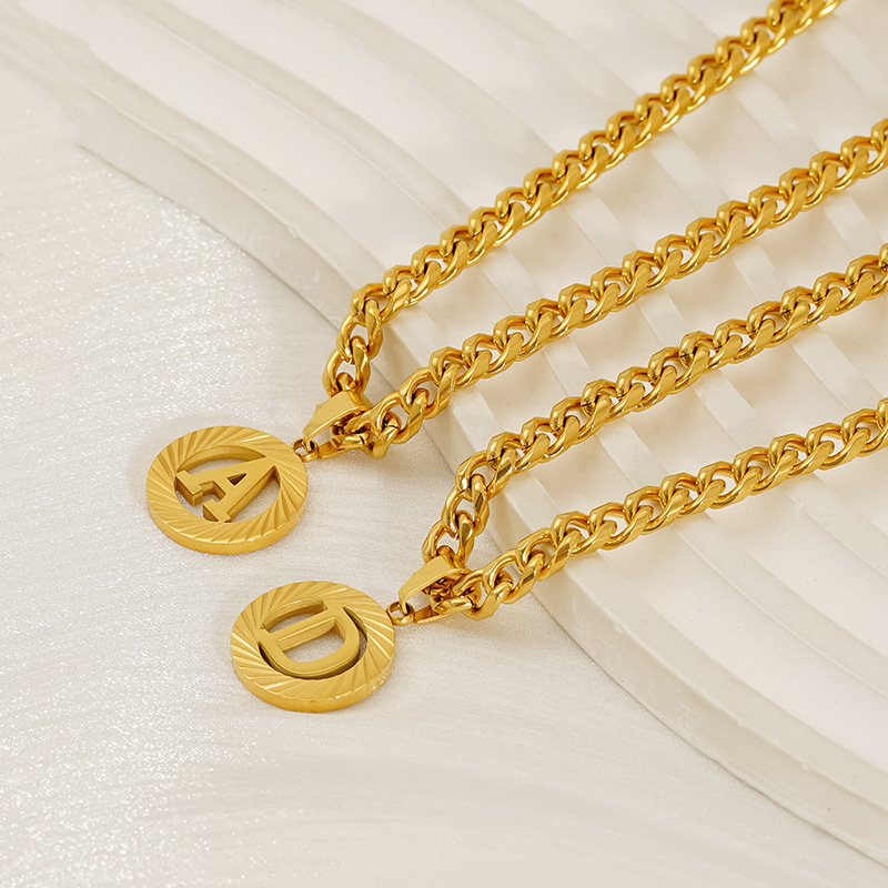 Edelstahl 5 mm kubanische Kett – Initial Letter Necklace 18K Gold Bewertung und Preis