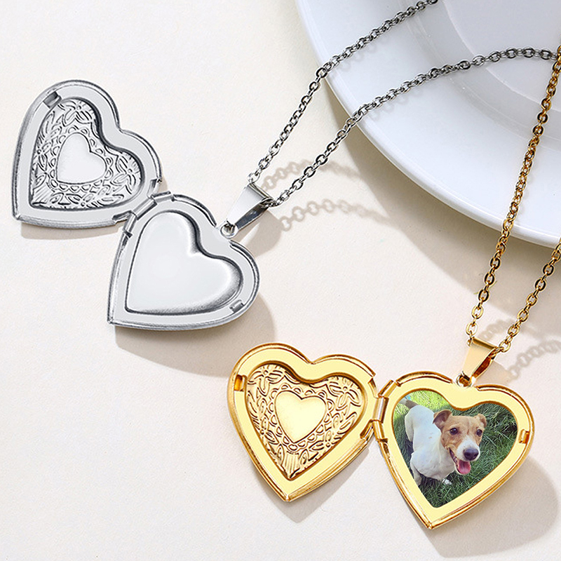Personalisierte Medaillon-Hals – Heart Locket Necklace Photo Bewertung und Preis