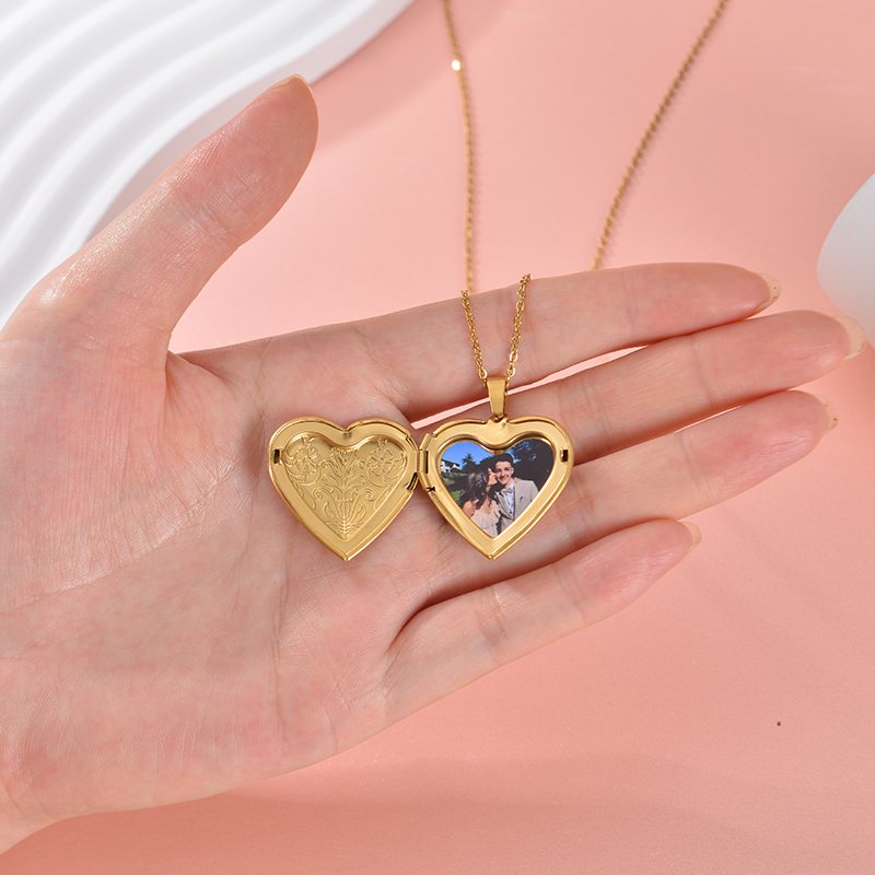 Personalisierte Medaillon-Hals – Heart Locket Necklace Photo Bewertung und Preis