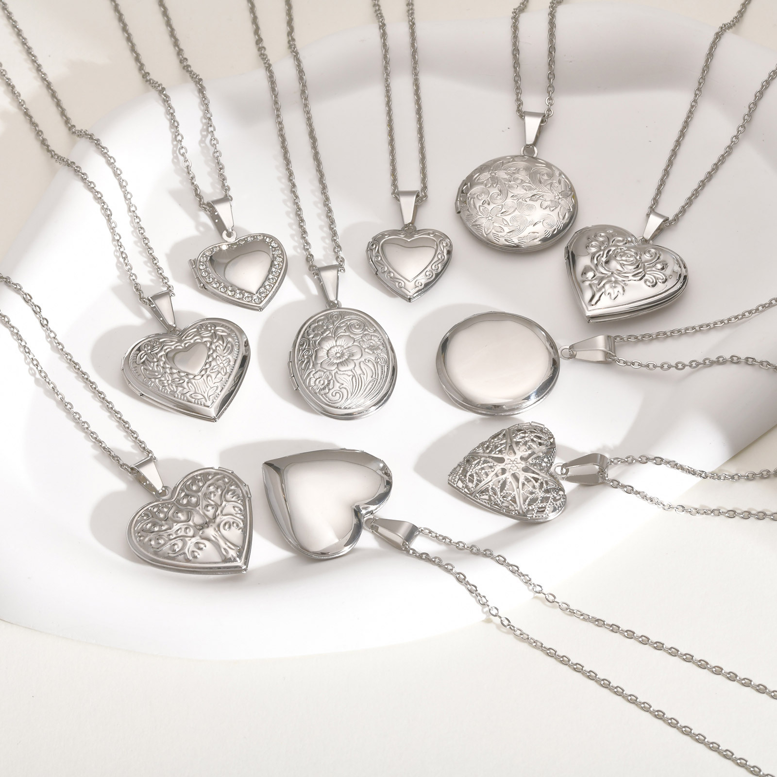Vnox zierliche Herz-Fotos-Anhä – Heart Locket Necklace Photo Bewertung und Preis