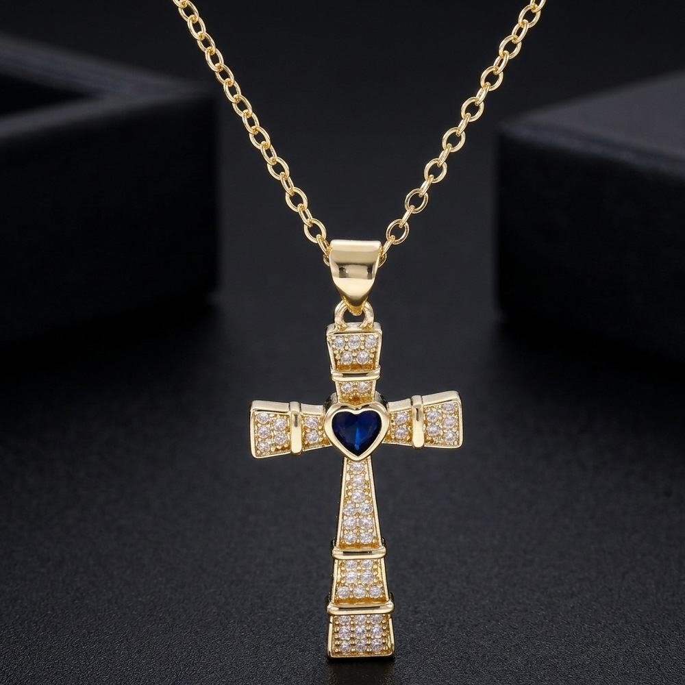 Modische Halskette mit Kreuz-A – Cross Pendant Necklace Gold Bewertung und Preis