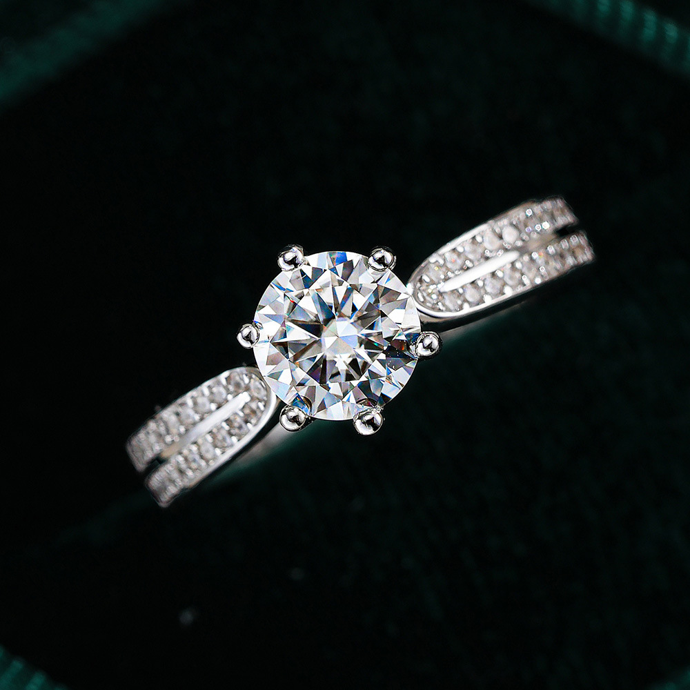 0,5/1/2/3 Karat klassischer Mo – Moissanite Engagement Ring 1 Carat Bewertung und Preis