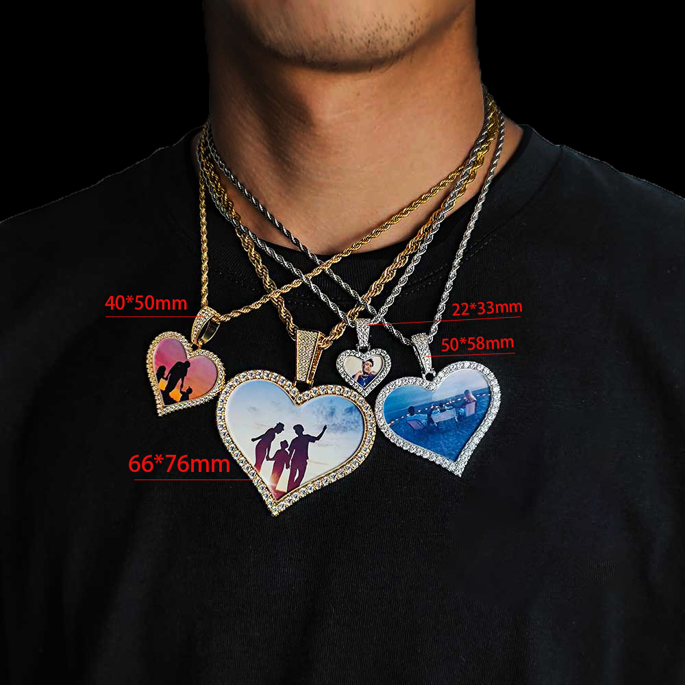Hip-Hop Herz-Medaillon-Halsket – Heart Locket Necklace Photo Bewertung und Preis