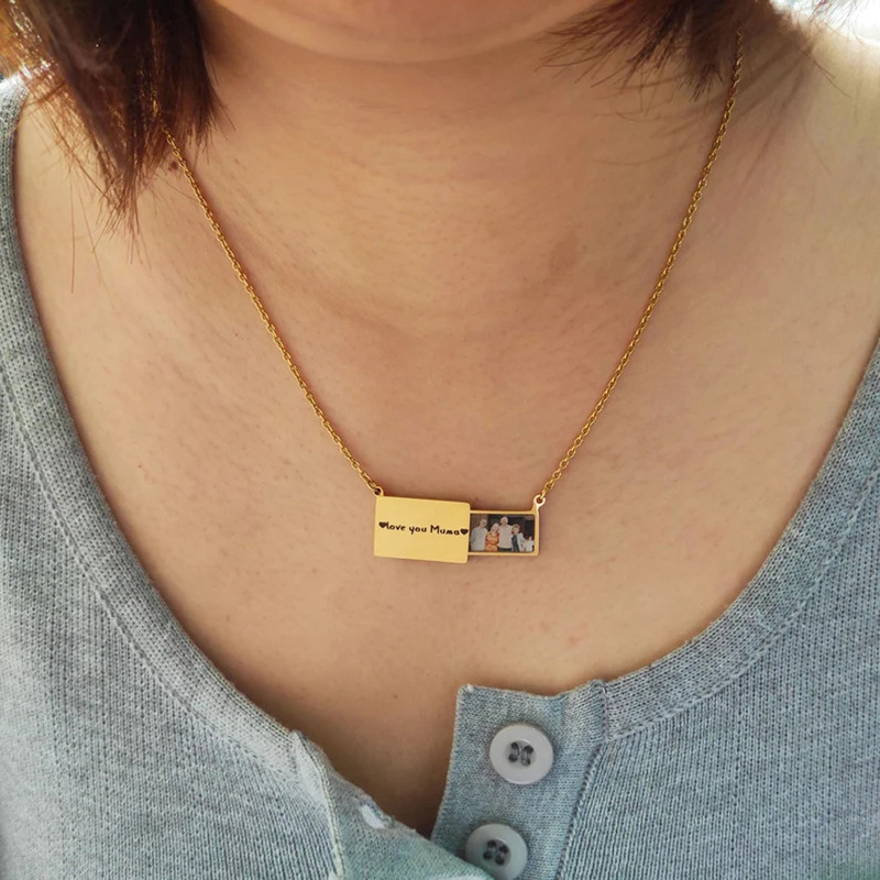 Personalisierte Edelstahl-Foto – Heart Locket Necklace Photo Bewertung und Preis