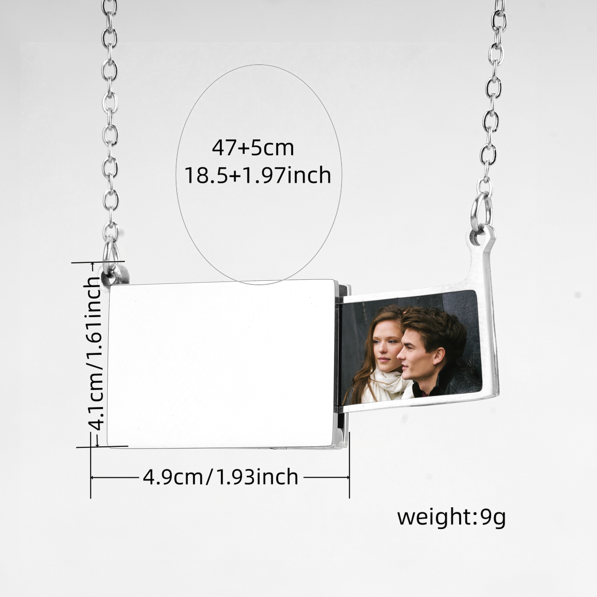Personalisierte Edelstahl-Foto – Heart Locket Necklace Photo Bewertung und Preis