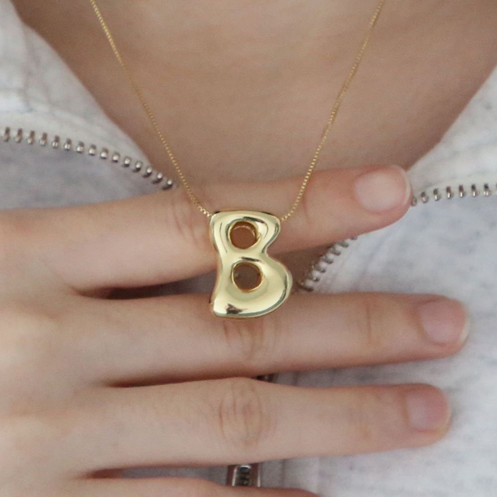 Kreative A-Z Ballon-Buchstaben – Initial Letter Necklace 18K Gold Bewertung und Preis