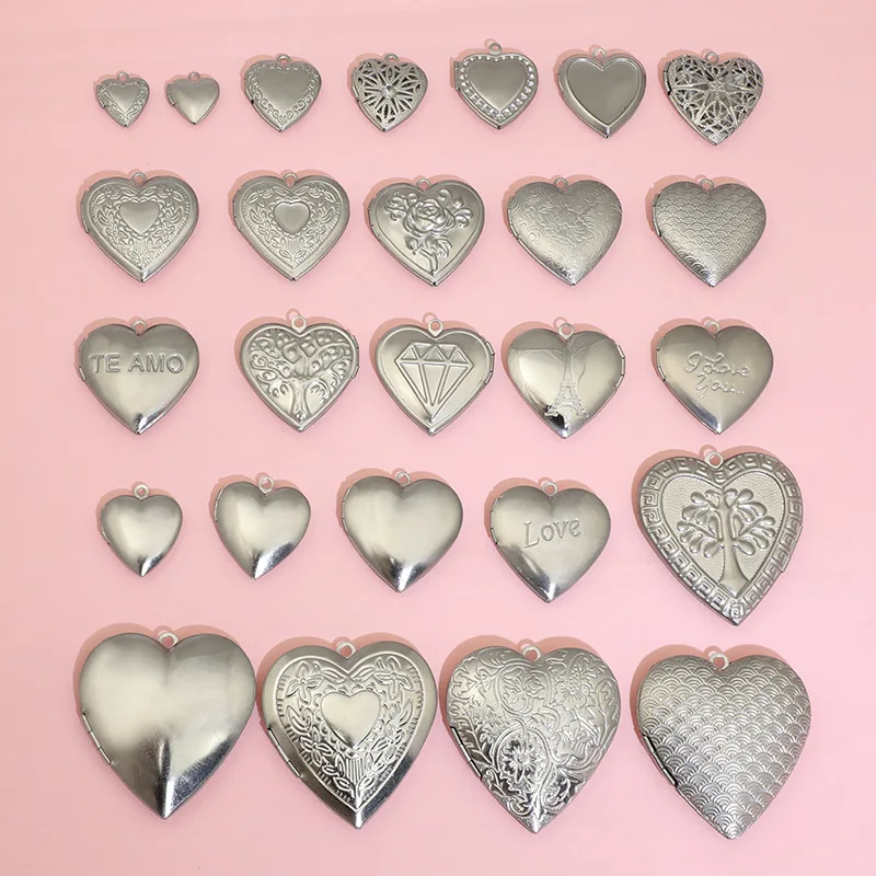 Boyute (20 Stück/Los) Edelstah – Heart Locket Necklace Photo Bewertung und Preis
