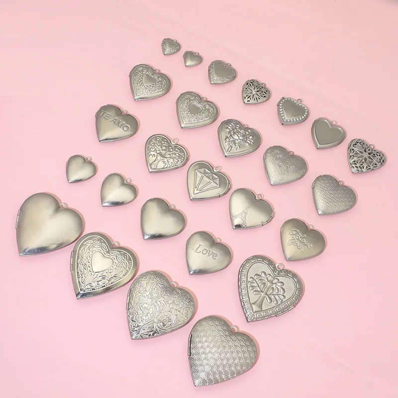 Boyute (20 Stück/Los) Edelstah – Heart Locket Necklace Photo Bewertung und Preis